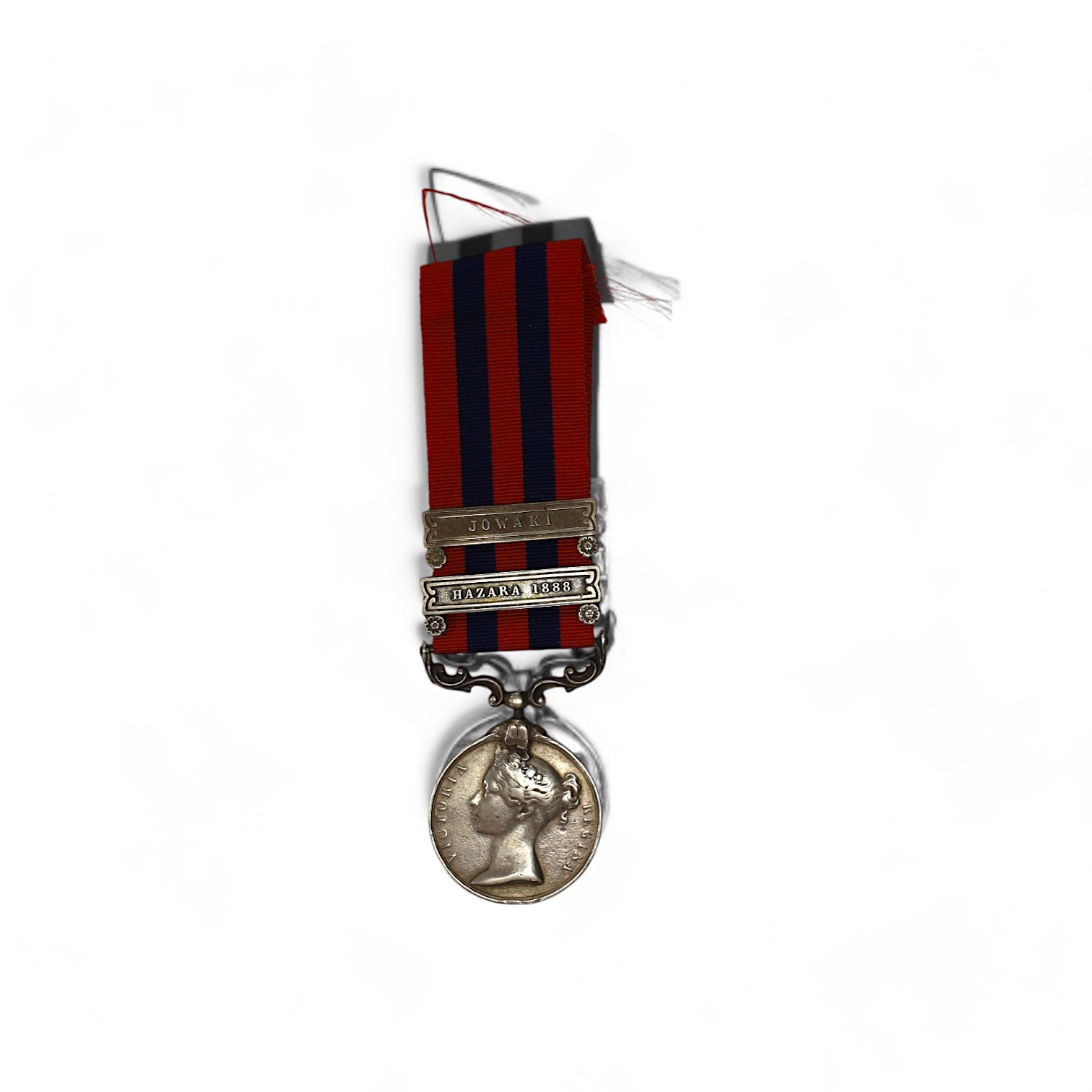 An India General Service Medal with Jowaki and Hazara 1888 clasps to Sepoy Ujiman Newar 43rd Bn Ify